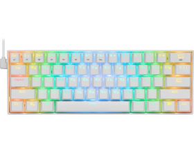 Клавиатура игровая беспроводная Redragon Draconic RU белая RGB/ BT / проводной / OUTEMU Brown / 61 клавиша