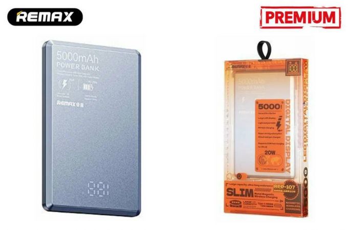 Универсальный дополнительный аккумулятор REMAX RPP-107 5 000 mAh MAGSAFE (синий)