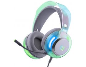 Гарнитура игровая Defender Glitch белый RGB / динамики 50 мм. / кабель2,1 м