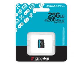Карта памяти MicroSDXC_256 Gb Kingston Canvas Go Plus 200Mb/s б/ад A2 U3 V30 / R200Mb/s/W160Mb/s / SDCG4/256GBSP