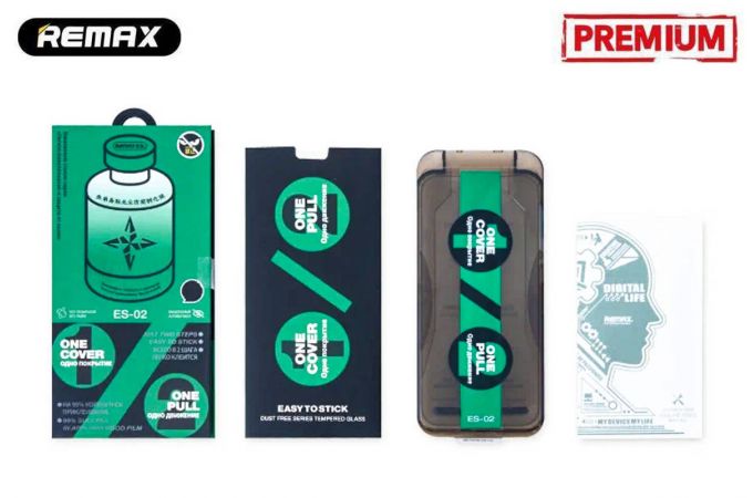 Защитное стекло Remax Medicine Glass ES-02 антишпион с апликатором  for Iphone 17 PRO MAX