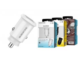 Автомобильное зарядное устройство АЗУ 2USB BOROFONE BZ8 MaxRide 2400 mAh (белый)