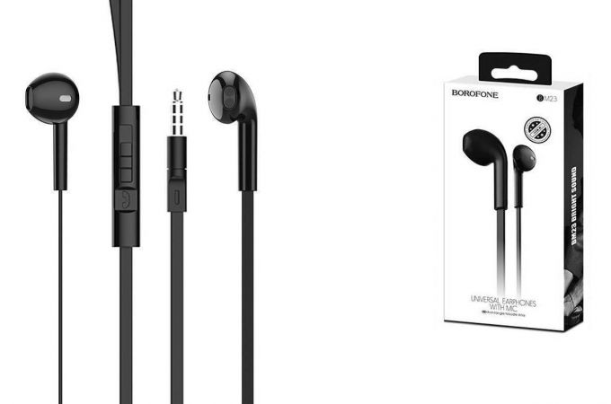 Наушники вакуумные проводные BOROFONE BM-23 Bright sound (черный)
