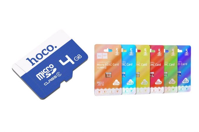 Карта памяти microSDHC HOCO 4 GB (class 6) без адаптера