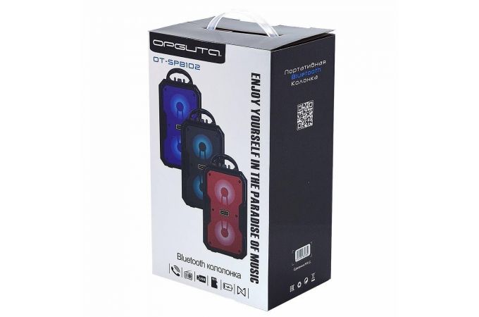 Портативная беспроводная колонка Орбита OT-SPB102 (красный)