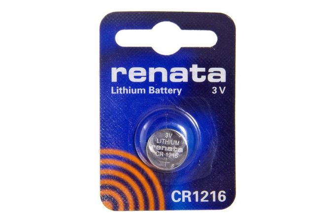 Батарейка литиевая Renata CR1216 BL1 блистер цена за 1 шт (Швейцария)