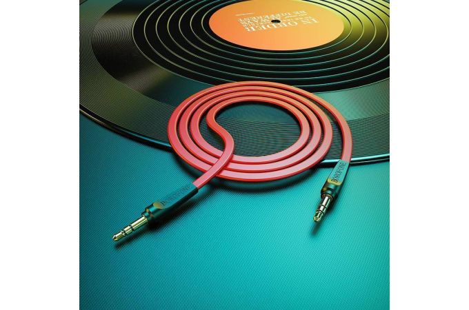 Кабель аудио AUX BOROFONE BL6 AUX 3.5 1 метр красный