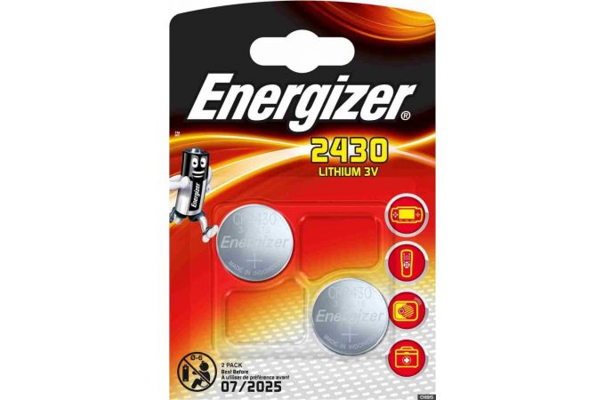 Батарейка литиевая Energizer Lithium CR2430 BL2 блистер цена за 2 шт