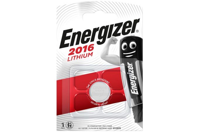 Батарейка литиевая Energizer Lithium CR2016 BL1 блистер цена за 1 шт