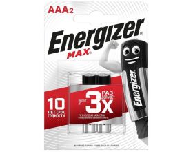 Батарейка алкалиновая Energizer MAX LR03/286 AAA BL2 блистер цена за 2 шт