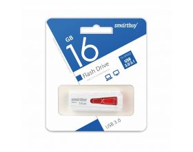 Флешка USB 3.0 Smartbuy 16GB IRON White/Red (SB16GBIR-W3)