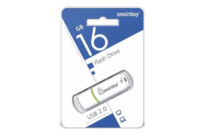Флешка USB 2.0 Smartbuy 16GB Crown White (SB16GBCRW-W)
