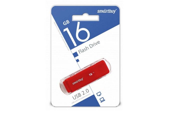 Флешка USB 2.0 Smartbuy 16GB Dock Red (SB16GBDK-R)