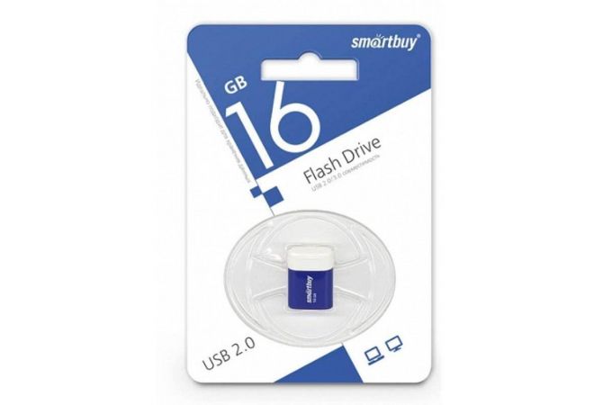 Флешка USB 2.0 Smartbuy 16GB LARA Blue (SB16GBLARA-B)