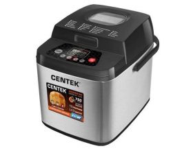 Хлебопечь CENTEK CT-1410 черная повр.упак. 750г,650Вт,19программ(йогурт,джем,кекс), LCD,нерж.