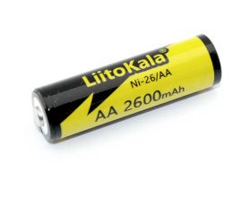 Аккумуляторная батарейка LiitoKala Ni-26 AA Ni-Mh 2600mAh, 1.2V