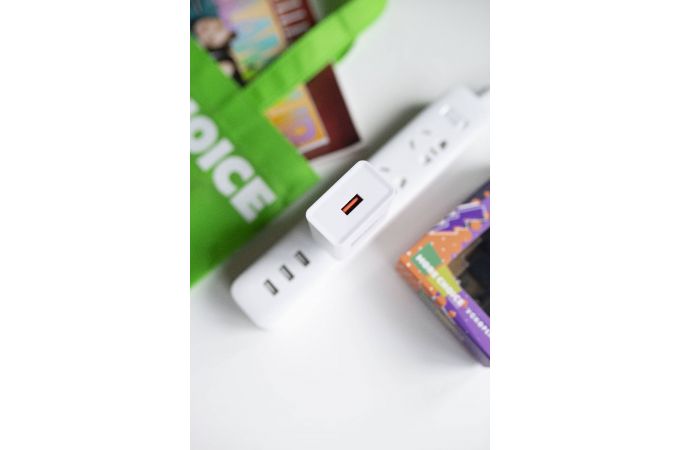 Сетевое зарядное устройство USB More choice NC52QC 3.0A QC3.0 быстрая зарядка (White)