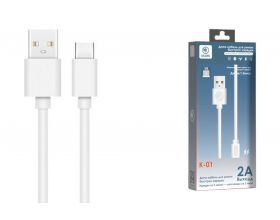 Кабель USB - USB Type-C MARK K-01 2А 1,2м белый