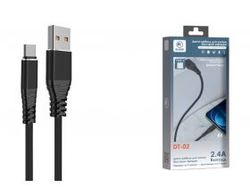 Кабель USB - USB Type-C MARK DT-02 2.4А 1м черный