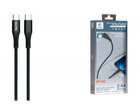Кабель USB Type-C - USB Type-C MARK DT-02 2.4А 1м черный
