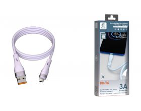 Кабель USB - Lightning MARK DR-25 3А 1м розовый
