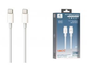 Кабель USB Type-C - USB Type-C MARK 1M 27W 1м белый