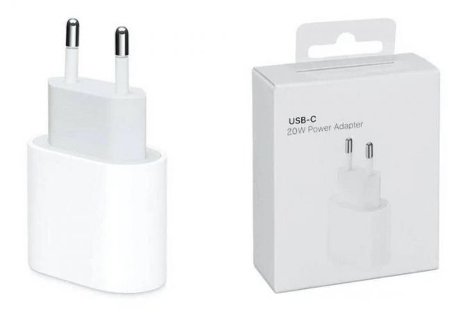 Сетевое зарядное устройство USB-C 20W iPhone 12/12Pro/12Pro Max прямоугольник (or.) (белый)