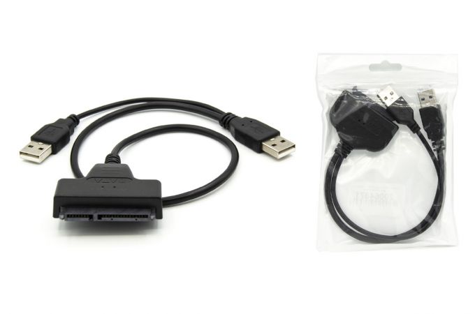 Кабель USB2.0 Type-A (M) --> SATA II + доп.питание (USB2.0)