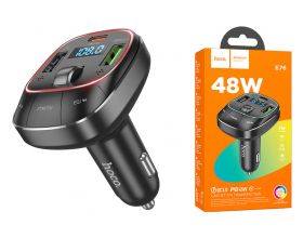 FM-Модулятор HOCO E76 Pole PD45W + QC3.0 car BT FM transmitter