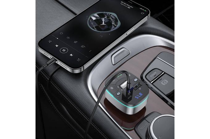 FM-Модулятор HOCO E71 Crystal QC3.0 car BT FM transmitter