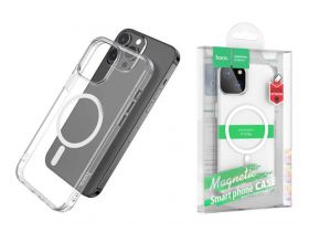 Чехол для телефона iPhone 15 HOCO Magnetic series airbag anti-fall (прозрачный)