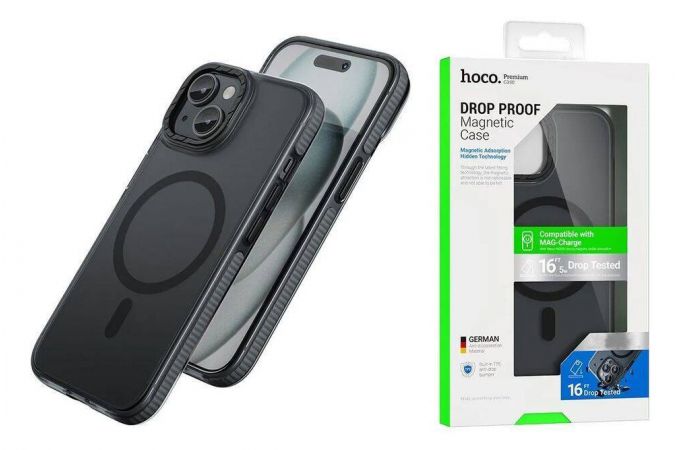Чехол для телефона iPhone 15 HOCO Lord magnetic case тонкий (черный) (AS2)