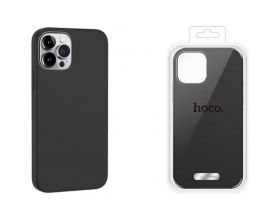 Чехол для телефона iPhone 15 Pro HOCO Pure series silicone magnetic case тонкий (черный)