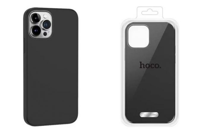 Чехол для телефона iPhone 15 Pro HOCO Pure series silicone magnetic case тонкий (черный)