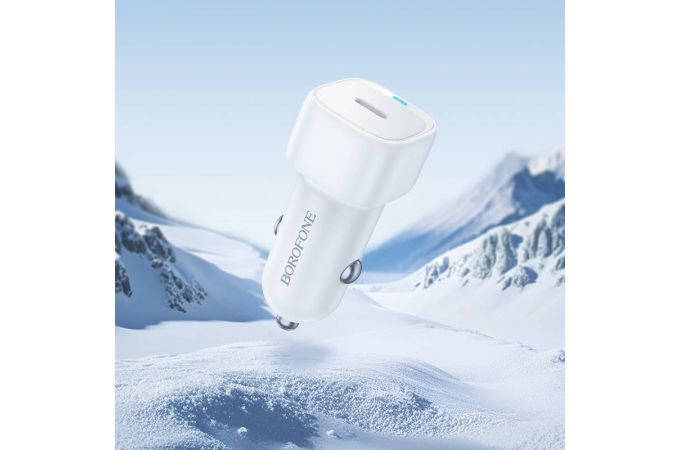 Автомобильное зарядное устройство BOROFONE BZ34A Cloud с одним портом PD20W (белый)