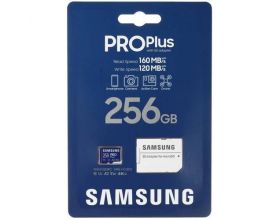 Карта памяти MicroSDXC_256 Gb Samsung PRO PLUS MB-MD256KA 160Mb/s R/W 160/ 120 MB/s / UHS-I /U3/V30/A2