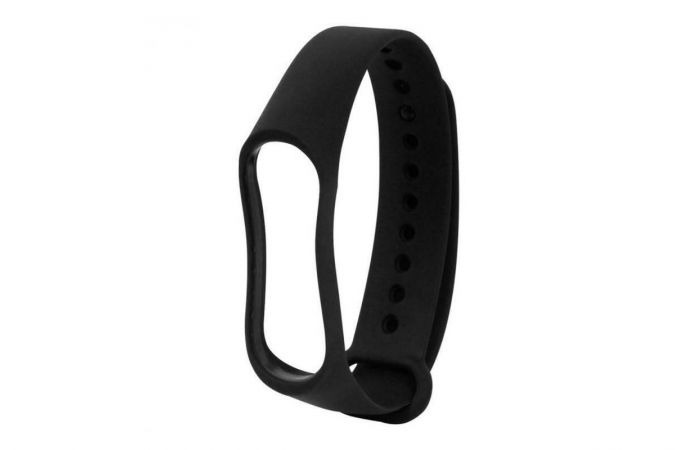 Ремешок силиконовый для XIAOMI MI Band 3/MI Band 4 цвет черный