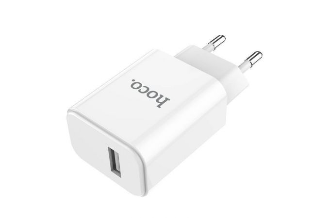 Сетевое зарядное устройство USB HOCO C61A Victoria single port 2400mAh (белый)