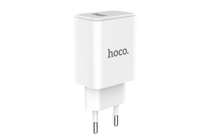 Сетевое зарядное устройство USB HOCO C61A Victoria single port 2400mAh (белый)