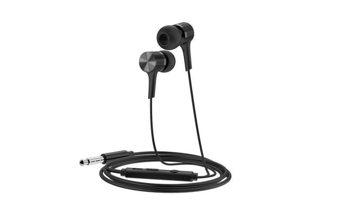 Наушники вакуумные проводные HOCO M54 Pure music wired earphones with micl (черный)