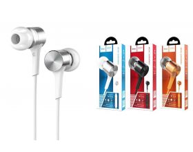 Наушники вакуумные проводные HOCO M54 Pure music wired earphones with micl (белый)