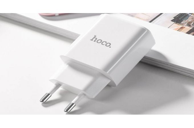 Сетевое зарядное устройство 2USB HOCO C62A Victoria 2400mAh (белый)