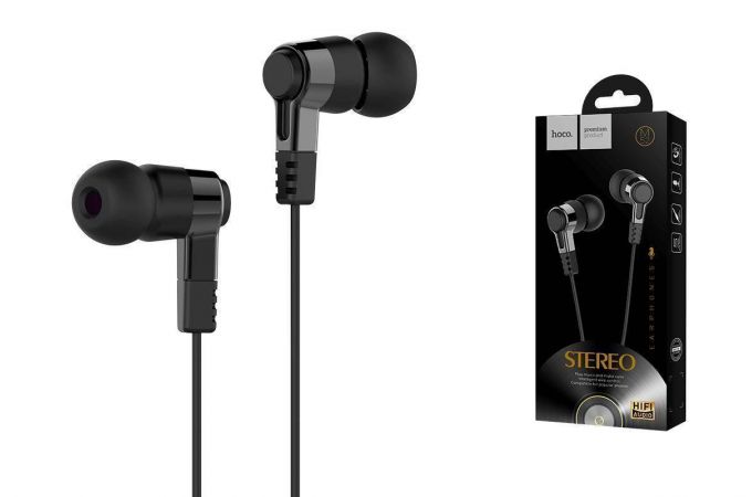 Наушники вакуумные проводные HOCO M52 Amazing rhyme universal wired earphones with mic (черный)