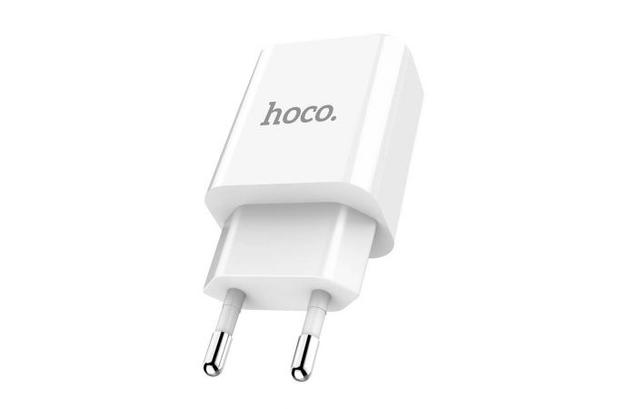 Сетевое зарядное устройство 2USB HOCO C63A Victoria with digital display 2400mAh (белый)