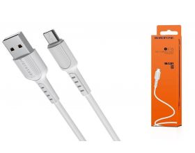 Кабель USB - MicroUSB BOROFONE BX16 2A (белый) 1м