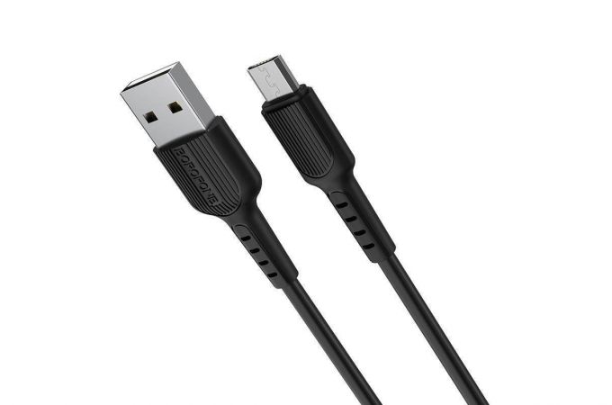 Кабель USB - MicroUSB BOROFONE BX16 2A (черный) 1м