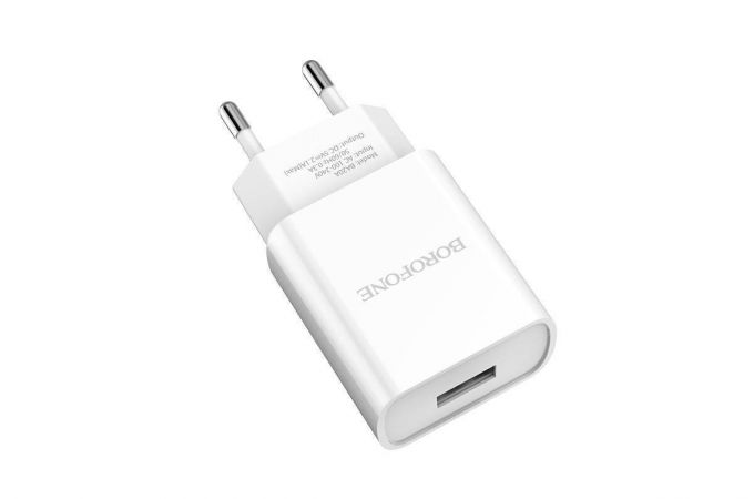 Сетевое зарядное устройство USB + кабель MicroUSB BOROFONE BA20A Sharp 2100mAh (белый)