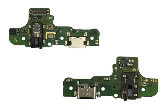 Шлейф для Samsung A207F Galaxy A20s с разъемом зарядки + разъем гарнитуры (плата, ревизия M12) HQ