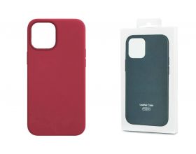 Чехол для iPhone 12 Pro Max (6,7) Leather Case (красная роза)