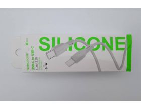 Кабель USB Type-C - USB Type-C BOROFONE BX99, PD60W (серый) 1м силиконовый (УЦЕНКА! МЯТАЯ УПАКОВКА)